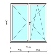 VSZ Ny-Bny ablak.  150x160 cm (Rendelhető méretek: szélesség 145-154 cm, magasság 155-164 cm.)  New Balance 85 profilból