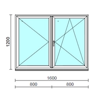 VSZ Ny-Bny ablak.  160x120 cm (Rendelhető méretek: szélesség 155-164 cm, magasság 115-124 cm.) Deluxe A85 profilból