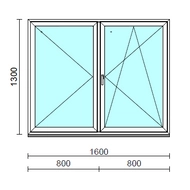 VSZ Ny-Bny ablak.  160x130 cm (Rendelhető méretek: szélesség 155-164 cm, magasság 125-134 cm.)  New Balance 85 profilból