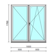 VSZ Ny-Bny ablak.  160x170 cm (Rendelhető méretek: szélesség 155-164 cm, magasság 165-174 cm.)  New Balance 85 profilból
