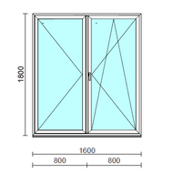 VSZ Ny-Bny ablak.  160x180 cm (Rendelhető méretek: szélesség 155-164 cm, magasság 175-184 cm.) Deluxe A85 profilból