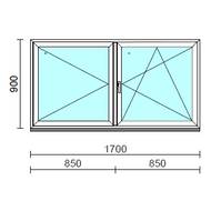 VSZ Ny-Bny ablak.  170x 90 cm (Rendelhető méretek: szélesség 165-174 cm, magasság 90-94 cm.)  New Balance 85 profilból