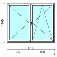 VSZ Ny-Bny ablak.  170x140 cm (Rendelhető méretek: szélesség 165-174 cm, magasság 135-144 cm.)  New Balance 85 profilból