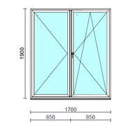 VSZ Ny-Bny ablak.  170x190 cm (Rendelhető méretek: szélesség 165-174 cm, magasság 185-190 cm.)  New Balance 85 profilból