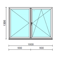 VSZ Ny-Bny ablak.  180x130 cm (Rendelhető méretek: szélesség 175-180 cm, magasság 125-134 cm.) Deluxe A85 profilból