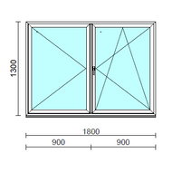 VSZ Ny-Bny ablak.  180x130 cm (Rendelhető méretek: szélesség 175-180 cm, magasság 125-134 cm.) Deluxe A85 profilból