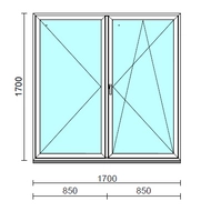 VSZ Ny-Bny ablak.  180x170 cm (Rendelhető méretek: szélesség 175-180 cm, magasság 165-174 cm.)  New Balance 85 profilból