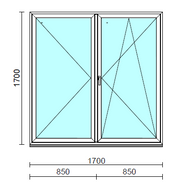 VSZ Ny-Bny ablak.  180x170 cm (Rendelhető méretek: szélesség 175-180 cm, magasság 165-174 cm.)  New Balance 85 profilból