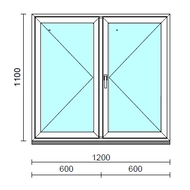 VSZ Ny-Ny ablak.  120x110 cm (Rendelhető méretek: szélesség 120-124 cm, magasság 105-114 cm.)  New Balance 85 profilból