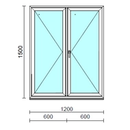 VSZ Ny-Ny ablak.  120x150 cm (Rendelhető méretek: szélesség 120-124 cm, magasság 145-154 cm.)  New Balance 85 profilból