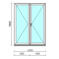 VSZ Ny-Ny ablak.  120x160 cm (Rendelhető méretek: szélesség 120-124 cm, magasság 155-164 cm.)  New Balance 85 profilból