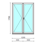 VSZ Ny-Ny ablak.  120x170 cm (Rendelhető méretek: szélesség 120-124 cm, magasság 165-174 cm.) Deluxe A85 profilból