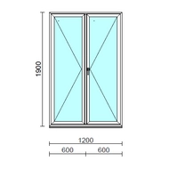 VSZ Ny-Ny ablak.  120x190 cm (Rendelhető méretek: szélesség 120-124 cm, magasság 185-190 cm.)  New Balance 85 profilból