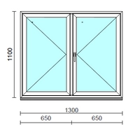 VSZ Ny-Ny ablak.  130x110 cm (Rendelhető méretek: szélesség 125-134 cm, magasság 105-114 cm.) Deluxe A85 profilból