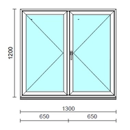 VSZ Ny-Ny ablak.  130x120 cm (Rendelhető méretek: szélesség 125-134 cm, magasság 115-124 cm.)  New Balance 85 profilból