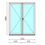 VSZ Ny-Ny ablak.  130x160 cm (Rendelhető méretek: szélesség 125-134 cm, magasság 155-164 cm.) Deluxe A85 profilból