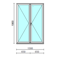 VSZ Ny-Ny ablak.  130x190 cm (Rendelhető méretek: szélesség 125-134 cm, magasság 185-190 cm.) Deluxe A85 profilból