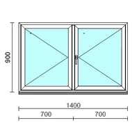 VSZ Ny-Ny ablak.  140x 90 cm (Rendelhető méretek: szélesség 135-144 cm, magasság 90-94 cm.)  New Balance 85 profilból