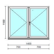 VSZ Ny-Ny ablak.  140x110 cm (Rendelhető méretek: szélesség 135-144 cm, magasság 105-114 cm.)  New Balance 85 profilból