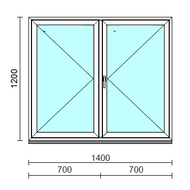 VSZ Ny-Ny ablak.  140x120 cm (Rendelhető méretek: szélesség 135-144 cm, magasság 115-124 cm.) Deluxe A85 profilból