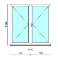 VSZ Ny-Ny ablak.  140x140 cm (Rendelhető méretek: szélesség 135-144 cm, magasság 135-144 cm.) Deluxe A85 profilból