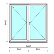 VSZ Ny-Ny ablak.  140x140 cm (Rendelhető méretek: szélesség 135-144 cm, magasság 135-144 cm.)  New Balance 85 profilból
