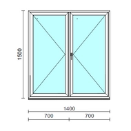VSZ Ny-Ny ablak.  140x150 cm (Rendelhető méretek: szélesség 135-144 cm, magasság 145-154 cm.) Deluxe A85 profilból