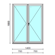 VSZ Ny-Ny ablak.  140x180 cm (Rendelhető méretek: szélesség 135-144 cm, magasság 175-184 cm.) Deluxe A85 profilból