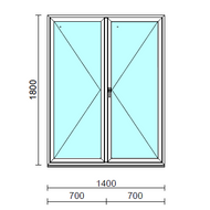 VSZ Ny-Ny ablak.  140x180 cm (Rendelhető méretek: szélesség 135-144 cm, magasság 175-184 cm.) Deluxe A85 profilból
