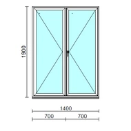 VSZ Ny-Ny ablak.  140x190 cm (Rendelhető méretek: szélesség 135-144 cm, magasság 185-190 cm.) Deluxe A85 profilból