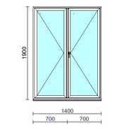 VSZ Ny-Ny ablak.  140x190 cm (Rendelhető méretek: szélesség 135-144 cm, magasság 185-190 cm.) Deluxe A85 profilból