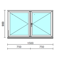 VSZ Ny-Ny ablak.  150x 90 cm (Rendelhető méretek: szélesség 145-154 cm, magasság 90-94 cm.)  New Balance 85 profilból