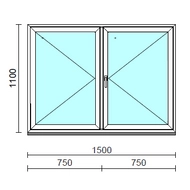 VSZ Ny-Ny ablak.  150x110 cm (Rendelhető méretek: szélesség 145-154 cm, magasság 105-114 cm.)  New Balance 85 profilból