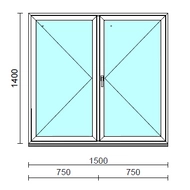 VSZ Ny-Ny ablak.  150x140 cm (Rendelhető méretek: szélesség 145-154 cm, magasság 135-144 cm.)  New Balance 85 profilból
