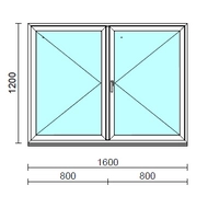 VSZ Ny-Ny ablak.  160x120 cm (Rendelhető méretek: szélesség 155-164 cm, magasság 115-124 cm.) Deluxe A85 profilból