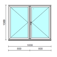 VSZ Ny-Ny ablak.  160x130 cm (Rendelhető méretek: szélesség 155-164 cm, magasság 125-134 cm.) Deluxe A85 profilból