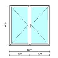 VSZ Ny-Ny ablak.  160x160 cm (Rendelhető méretek: szélesség 155-164 cm, magasság 155-164 cm.)  New Balance 85 profilból