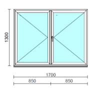 VSZ Ny-Ny ablak.  170x130 cm (Rendelhető méretek: szélesség 165-174 cm, magasság 125-134 cm.)  New Balance 85 profilból