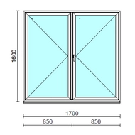 VSZ Ny-Ny ablak.  170x160 cm (Rendelhető méretek: szélesség 165-174 cm, magasság 155-164 cm.)  New Balance 85 profilból