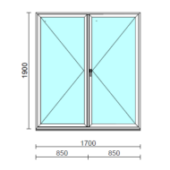 VSZ Ny-Ny ablak.  170x190 cm (Rendelhető méretek: szélesség 165-174 cm, magasság 185-190 cm.)  New Balance 85 profilból