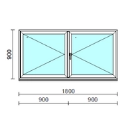 VSZ Ny-Ny ablak.  180x 90 cm (Rendelhető méretek: szélesség 175-180 cm, magasság 90-94 cm.)  New Balance 85 profilból