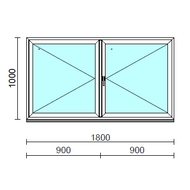 VSZ Ny-Ny ablak.  180x100 cm (Rendelhető méretek: szélesség 175-180 cm, magasság 95-104 cm.)  New Balance 85 profilból