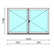 VSZ Ny-Ny ablak.  180x110 cm (Rendelhető méretek: szélesség 175-180 cm, magasság 105-114 cm.)  New Balance 85 profilból