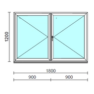 VSZ Ny-Ny ablak.  180x120 cm (Rendelhető méretek: szélesség 175-180 cm, magasság 115-124 cm.) Deluxe A85 profilból