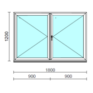 VSZ Ny-Ny ablak.  180x120 cm (Rendelhető méretek: szélesség 175-180 cm, magasság 115-124 cm.)  New Balance 85 profilból