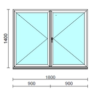 VSZ Ny-Ny ablak.  180x140 cm (Rendelhető méretek: szélesség 175-180 cm, magasság 135-144 cm.)  New Balance 85 profilból