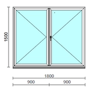 VSZ Ny-Ny ablak.  180x150 cm (Rendelhető méretek: szélesség 175-180 cm, magasság 145-154 cm.)  New Balance 85 profilból