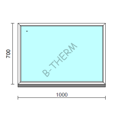 Fix ablak.  100x 70 cm (Rendelhető méretek: szélesség 95-104 cm, magasság 65-74 cm.) Deluxe A85 profilból
