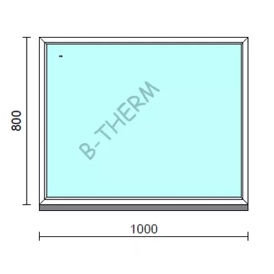 Kép 1/2 - Fix ablak.  100x 80 cm (Rendelhető méretek: szélesség 95-104 cm, magasság 75-84 cm.)  New Balance 85 profilból