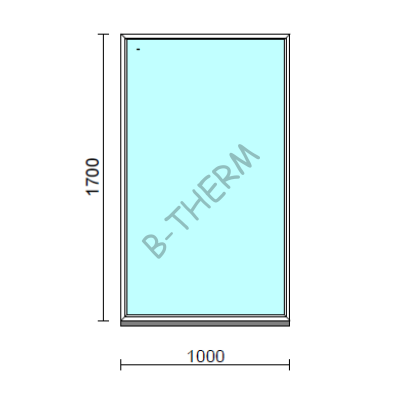 Fix ablak.  100x170 cm (Rendelhető méretek: szélesség 95-104 cm, magasság 165-174 cm.)  New Balance 85 profilból